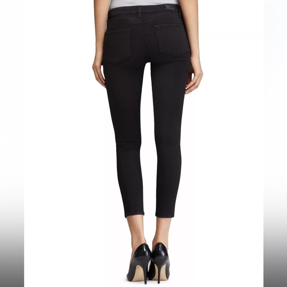 PAIGE Demin Verdugo Crop Jeans in Black - Picture 2 of 10